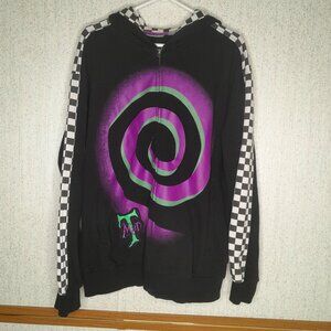 Disney Parks Exclusive Mad T Party Zip-Up Hoodie Jacket Alice in Wonderland L